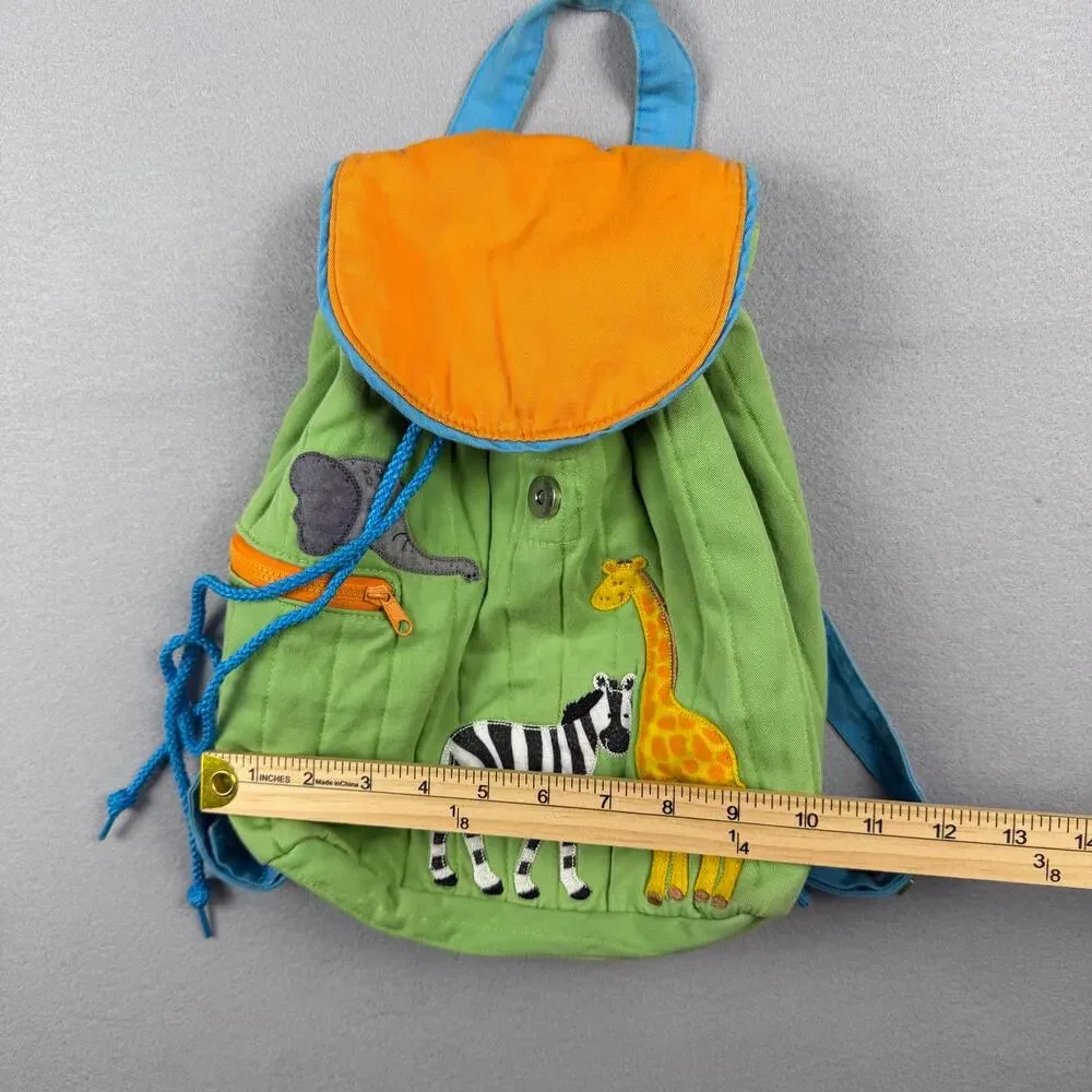 Vintage Stephen Joseph Kids Safari Animal Mini Backpack Cotton